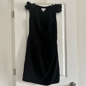 Black cap sleeve dress